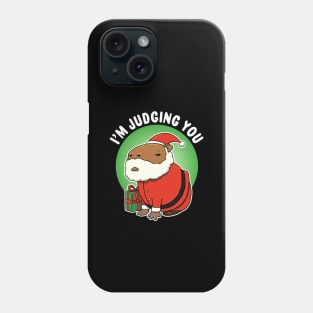 I'm Judging You Capybara Christmas Phone Case