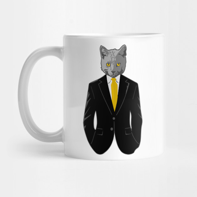 Cat In Business Suit Cat Mug Teepublic