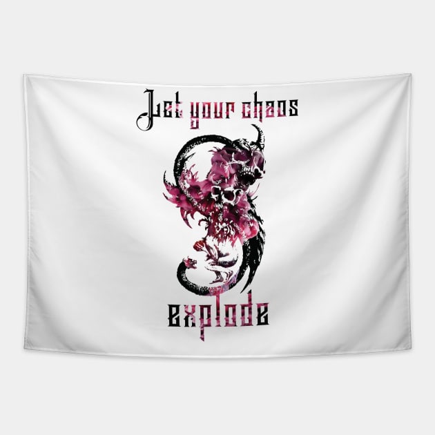 Let your chaos explode Tapestry by Hedgeh0g