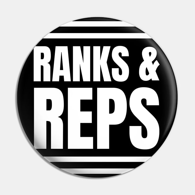 SEO Specialist's Ranks & Reps: The Ultimate Gift for SEO Experts and Managers Crushing It in the Gym Pin by YUED