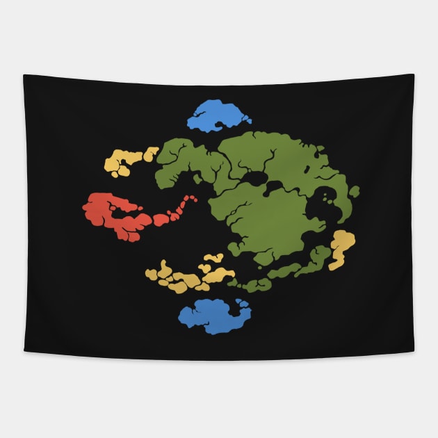 Avatar Map Color Tapestry by simplistictees