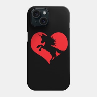 Love Unicorns Heart Unicorn Silhouette Cute Phone Case