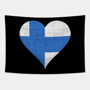 Finnish Jigsaw Puzzle Heart Design - Gift for Finnish With Finland Roots Tapestry