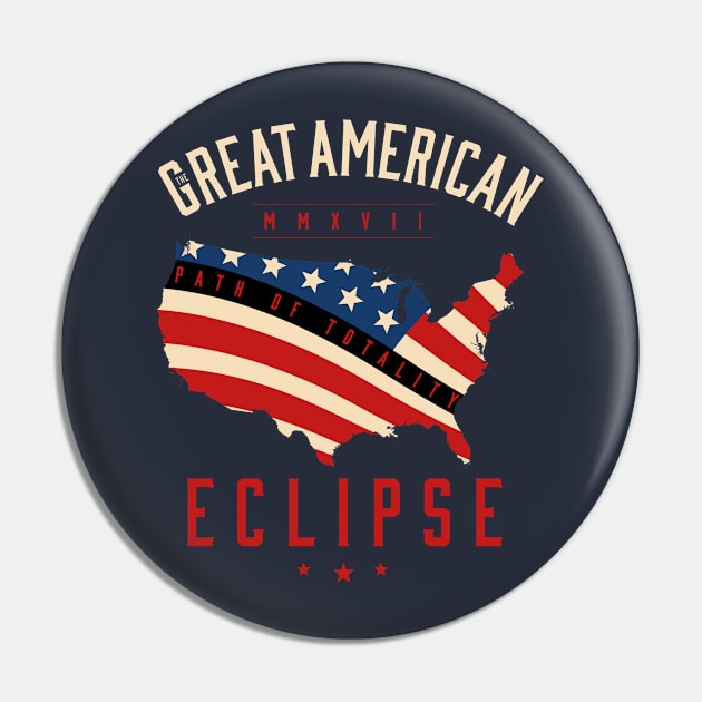 Great American Eclipse: OBEY Pin by Black Otter