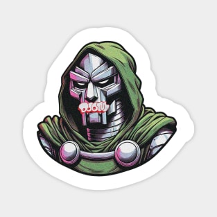 MF DOOM Mask and Logo Magnet