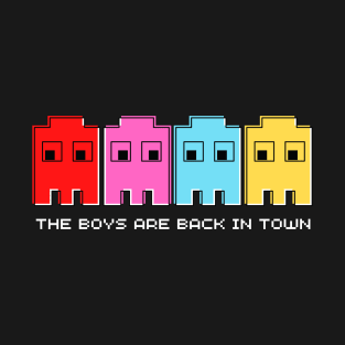 The ghosts are back in town, 8-bit retro arcade ghosts T-Shirt