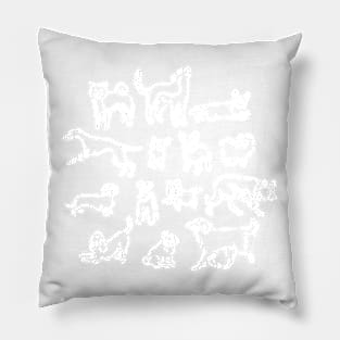 Dogs Fun Black Pillow