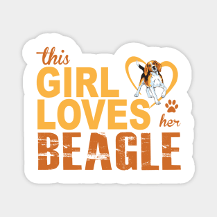 This Girl Loves Her Beagle! Magnet