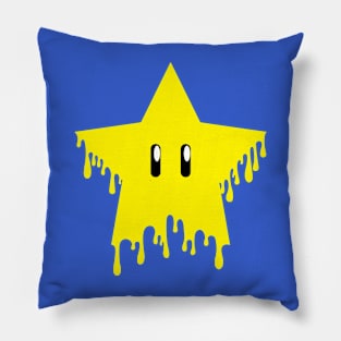 Dripping Yellow Gamer Star Pillow