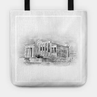 black and white The Parthenon,Athens 2005 Tote