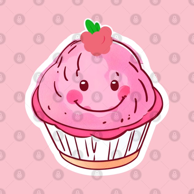 Raspberry Sorbet ice cream | Cartoon Happy Character by Whisky1111