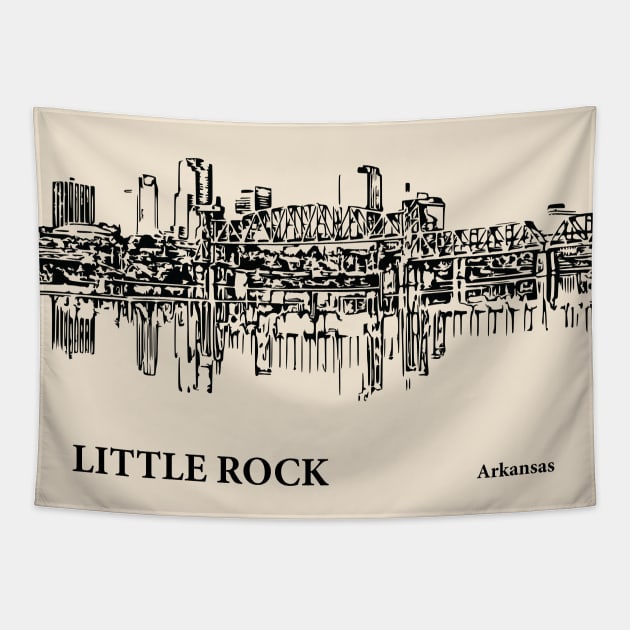 Little Rock - Arkansas Tapestry by Lakeric