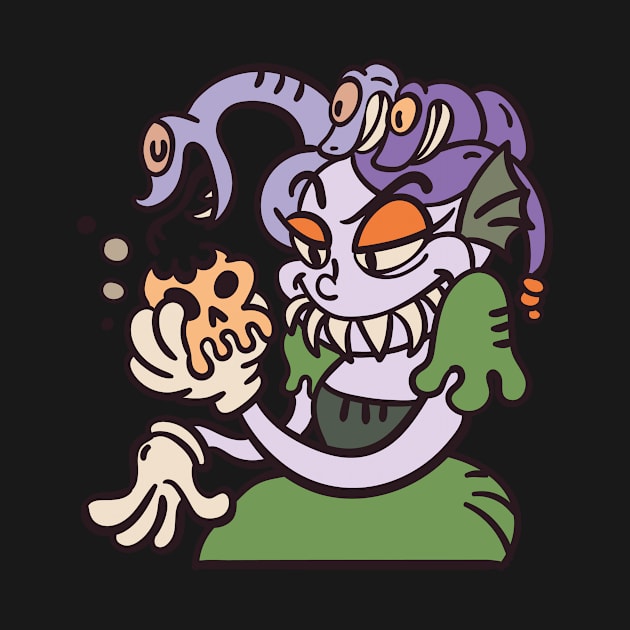 Medusa feeds her hair by rueckemashirt