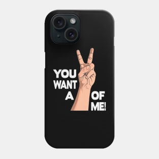 Victory sign fingers Phone Case