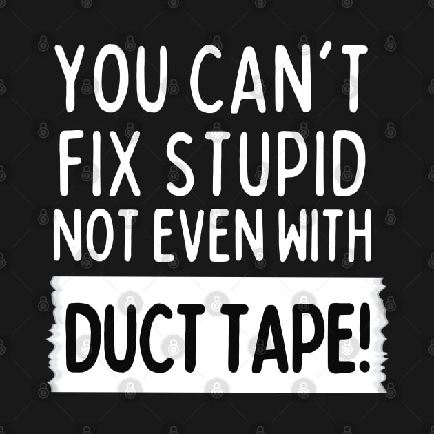 You can't fix stupid, not even with duct tape! by mksjr