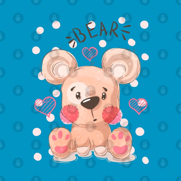 bear cute cartoon by Mako Design 