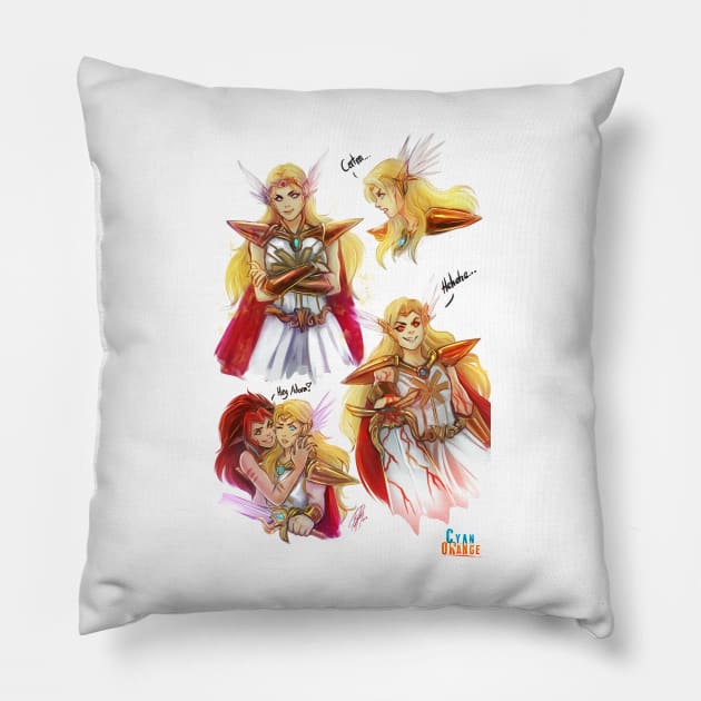 She-Ra Doodles Pillow by Cyan-Orange