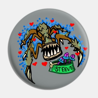 Deep Rock Galactic Cartoon STEEVE with Food Bowl Pin