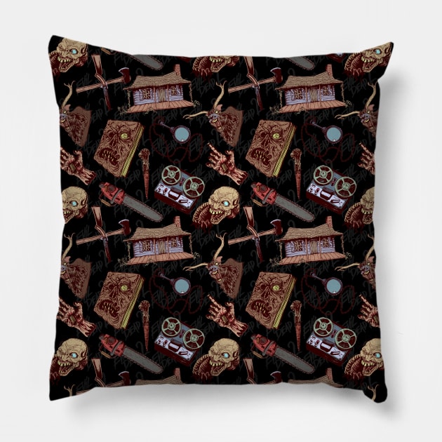 Evil Dead Pattern Pillow by Creepsandbabes