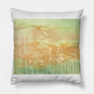 Abstract Oil Painting 10c2 Amber Aspargus Ferg Pillow