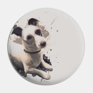 Jack Russell Paint Splatter Pin