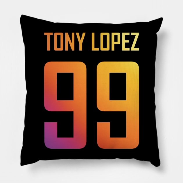 Tony Lopez Logo name and birth year number (rainbow) - Tiktok Lopez brothers Pillow by Vane22april
