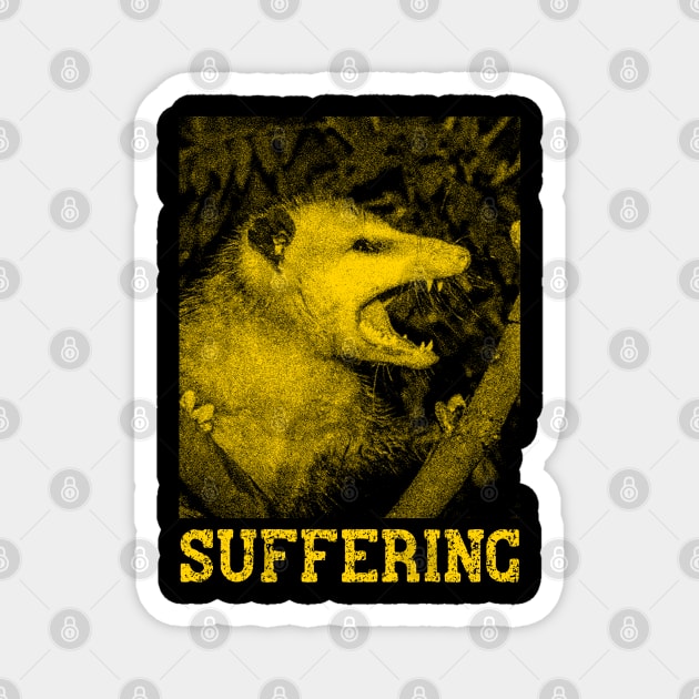 Suffering Opossum Magnet by giovanniiiii