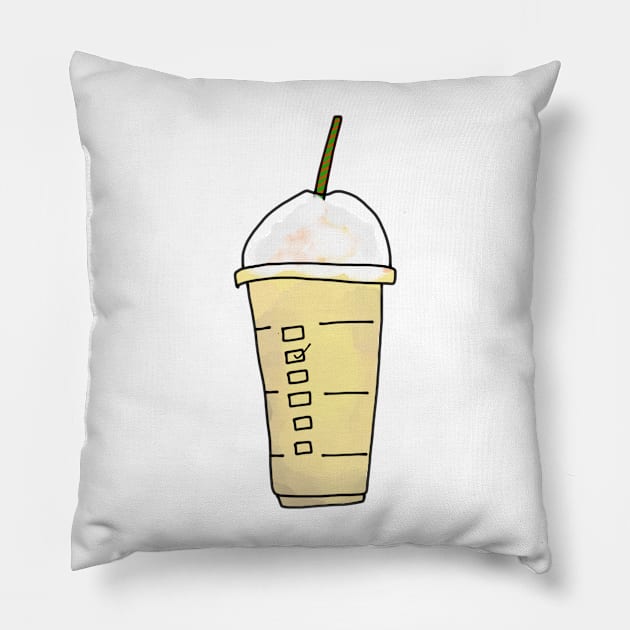 Iced Coffee Blended Drink Frappe Pillow by faiiryliite