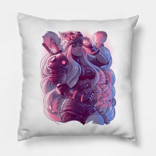 Cyber Kitsune Samurai Pillow