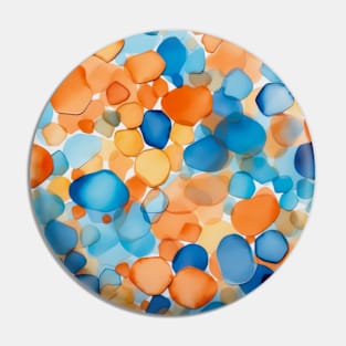 Blue and orange dots Pin