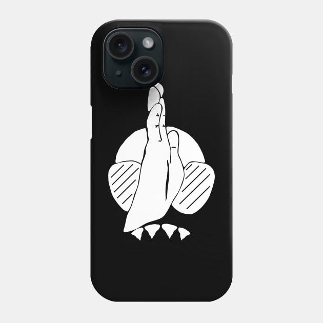 White hand signal for shark, scuba diver design Phone Case by Namwuob