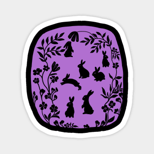 Rabbits in the wood Magnet