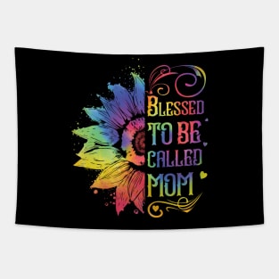 Sunflower Blessed To Be Called Mom Mothers Day Tapestry