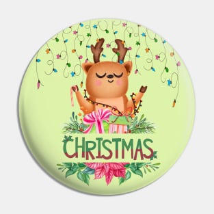 christmas deer Pin