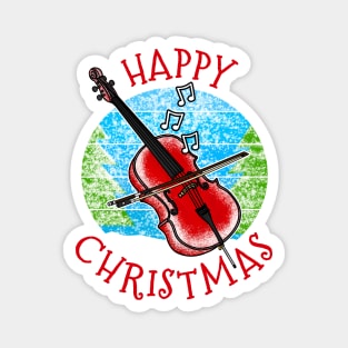 Christmas Cello Cellist String Musician Xmas 2022 Magnet