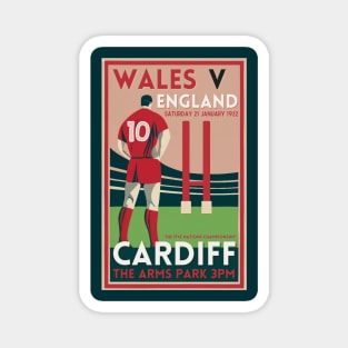 Vintage Welsh Rugby Union Poster Magnet