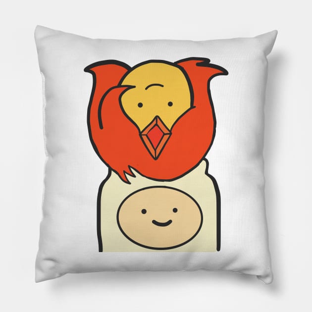 Adventure Time - Finn x Flame Princess Pillow by jenartfart