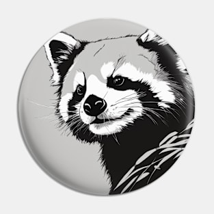 Red Pandas Shadow Silhouette Anime Style Collection No. 86 Pin