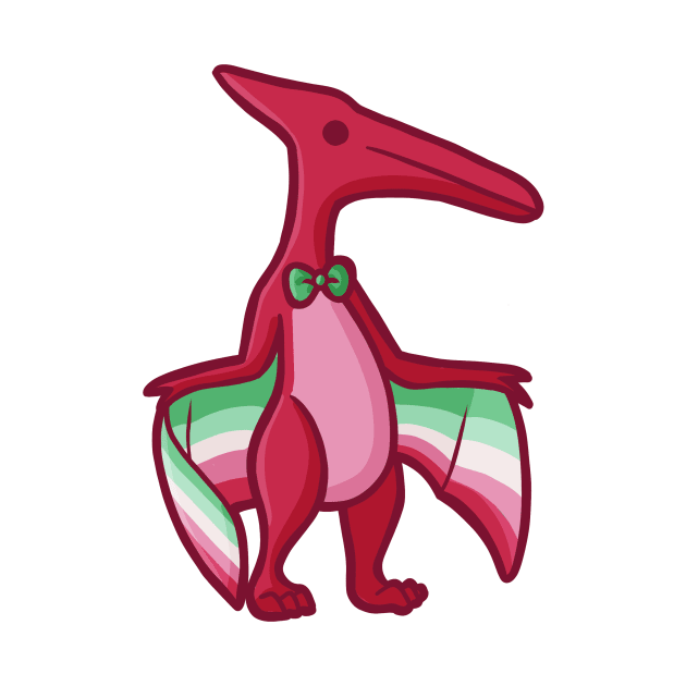 Cute Pterodactyl Abrosexual Dino Dinosaur Pterosaur by hugadino