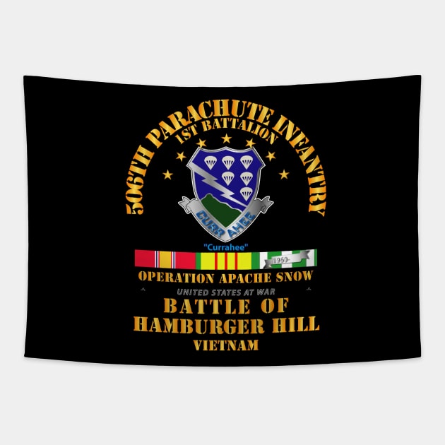 Hamburger Hill - 1st Bn 506th PIR w Svc Ribbons Tapestry by twix123844