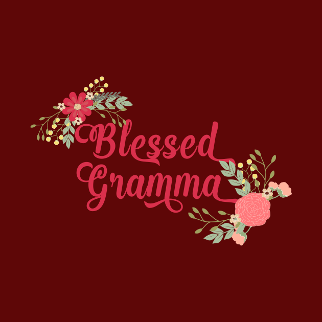 Blessed Gramma Floral Christian Grandma Gift by g14u