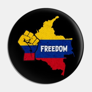 Freedom style hand colombia Pin