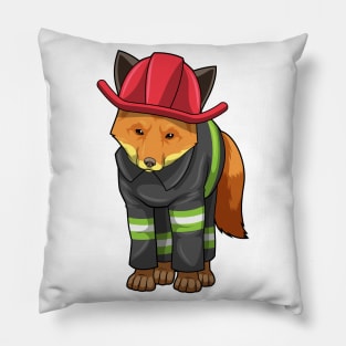 Fox as Firefighter with Helmet Pillow