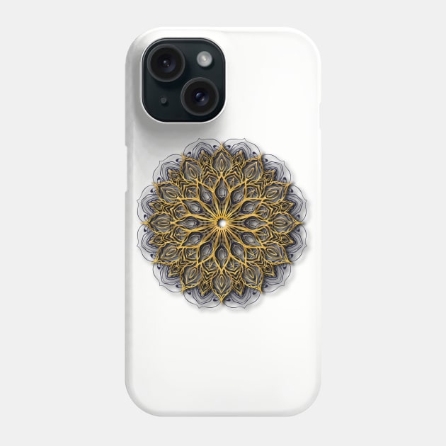 Luxury golden mandala Phone Case by Mako Design 