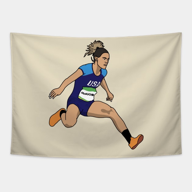 sydney the hurdler Tapestry by rsclvisual