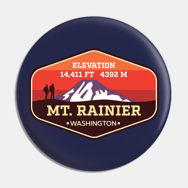 Mt. Rainier Washington - 14er Mountain Climbing Badge Pin by TGKelly