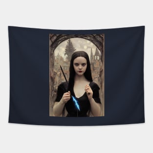 Wednesday Addams Portrait Old painting Style Tapestry