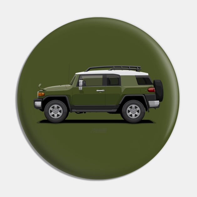 FJ Cruiser Army Green Pin by ARVwerks