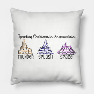 Christmas in the mountains Pillow