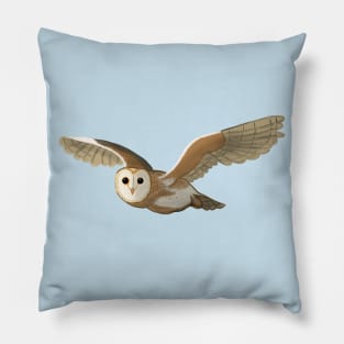 Flying Barn Owl Pillow